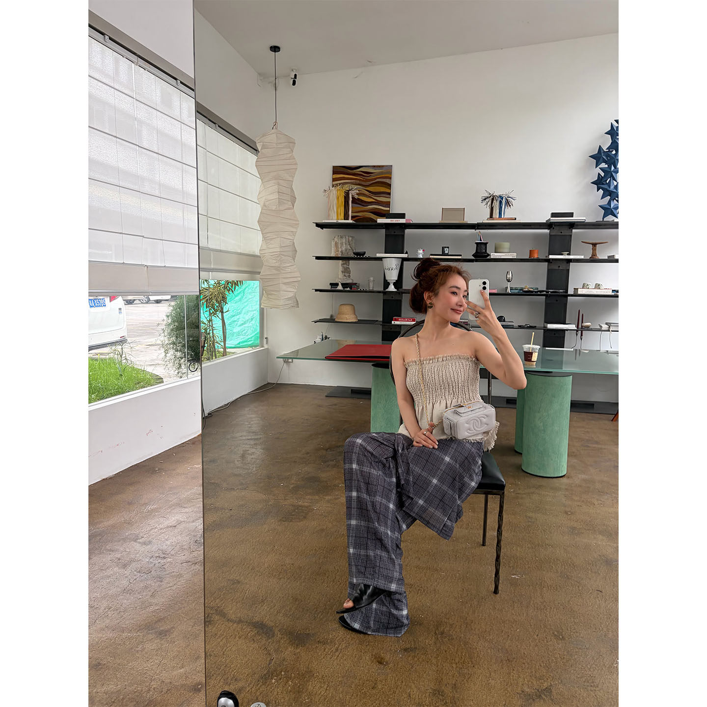 INAIEN笑笑家 "Манхэттен черная вуаль" плотная сетчатая устойчивая к складкам корректирующая деловая элегантная юбка-брюки из сетки