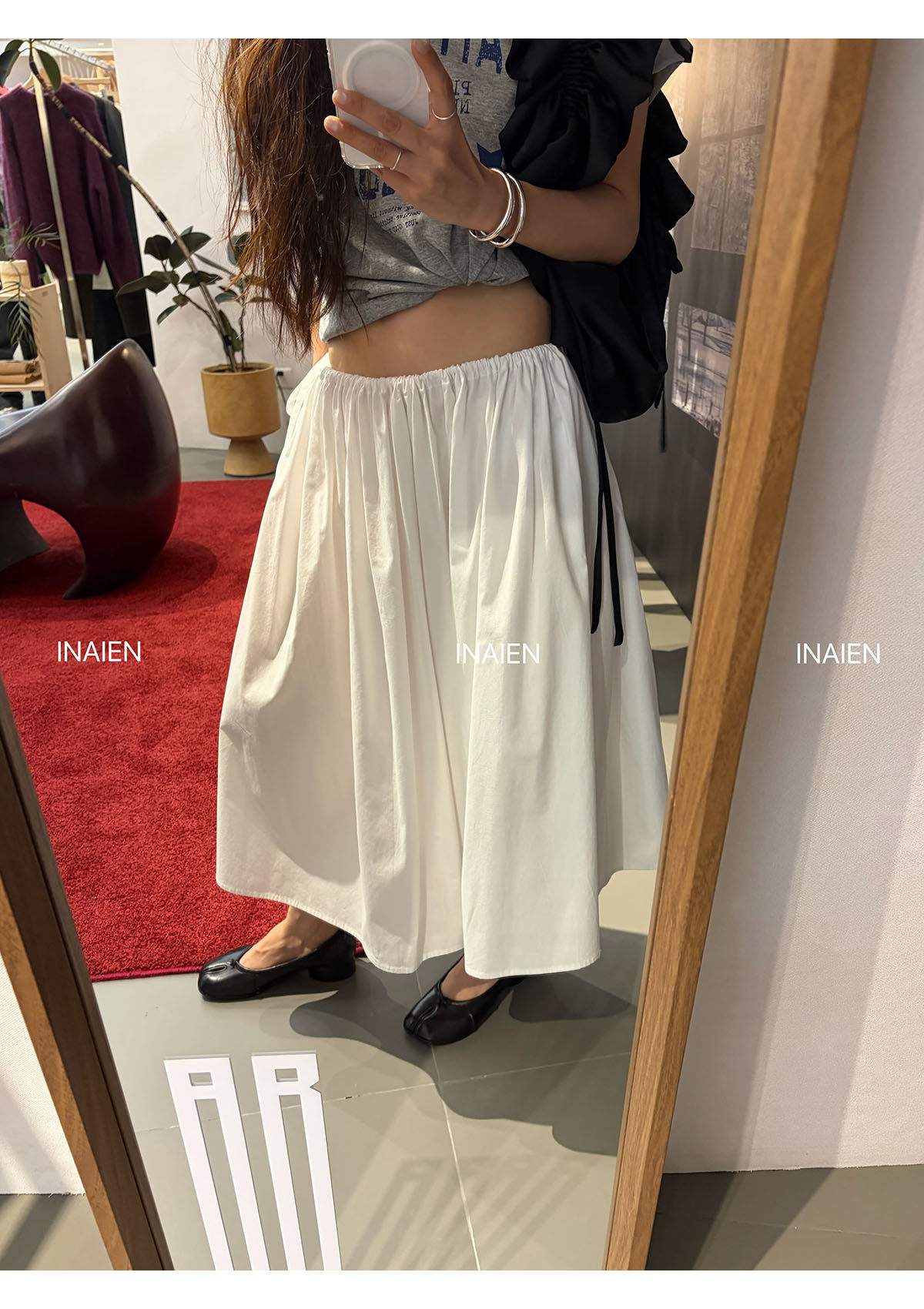 INAIEN笑笑家 "Вальс" уникальная красивая полуюбка скрывающая недостатки фигуры на весну 2026