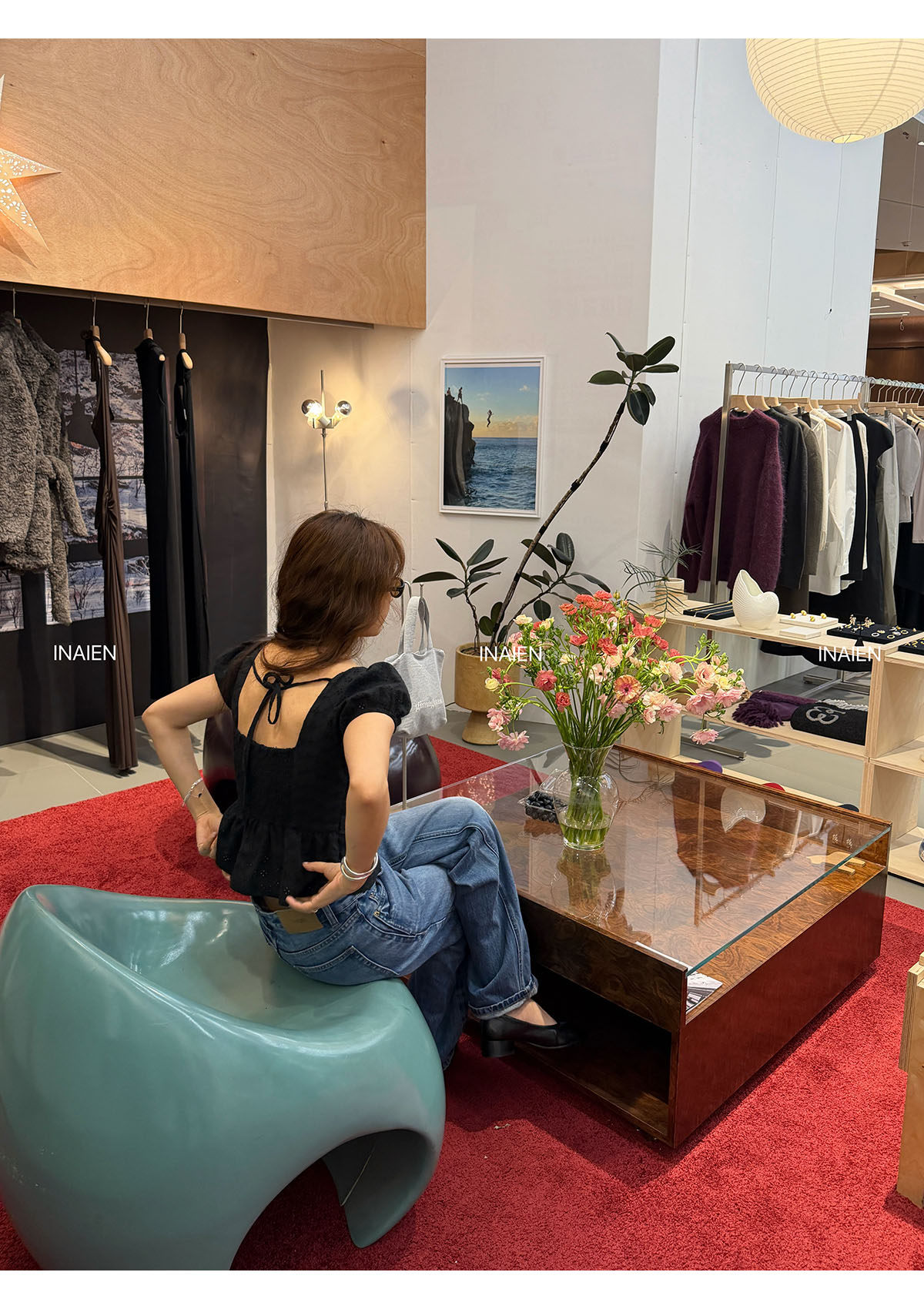 INAIEN26 ранняя весна "беглая принцесса" юбка с утяжкой на талии весна-лето