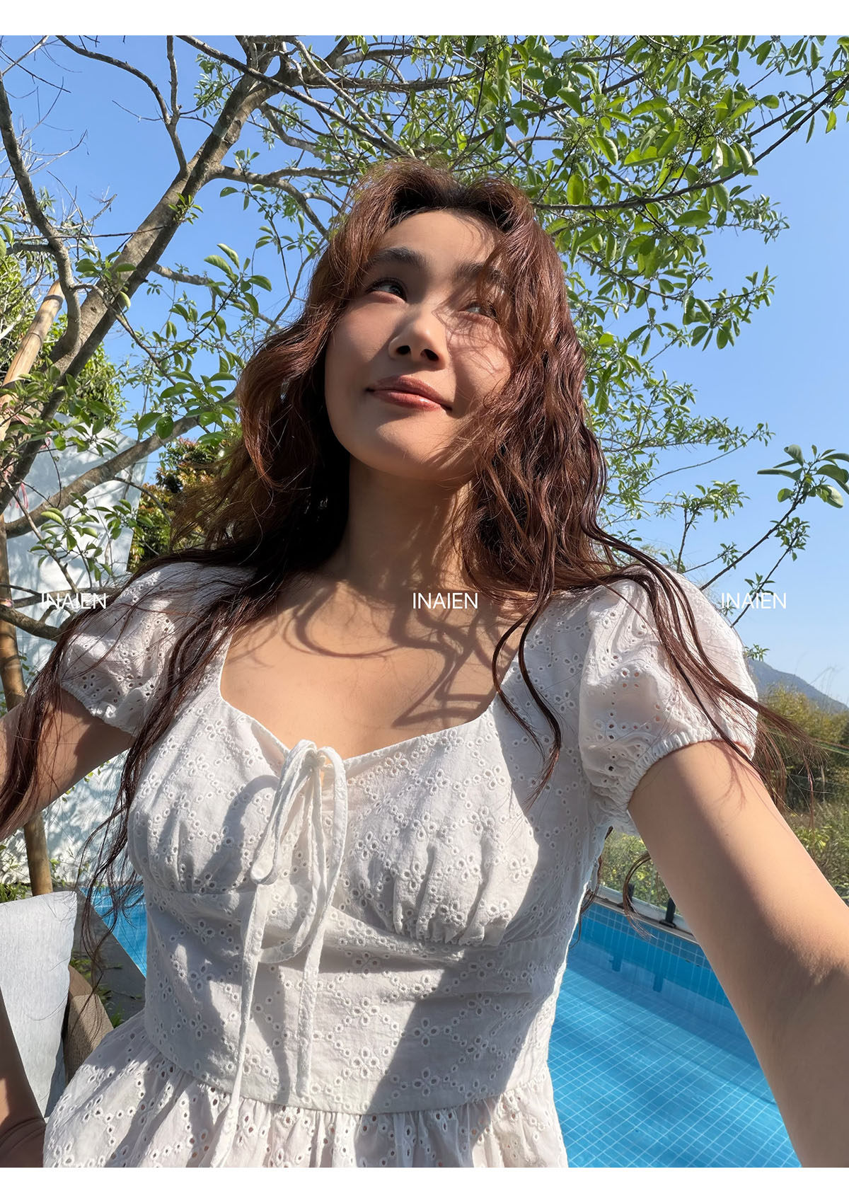 INAIEN26 ранняя весна "беглая принцесса" юбка с утяжкой на талии весна-лето