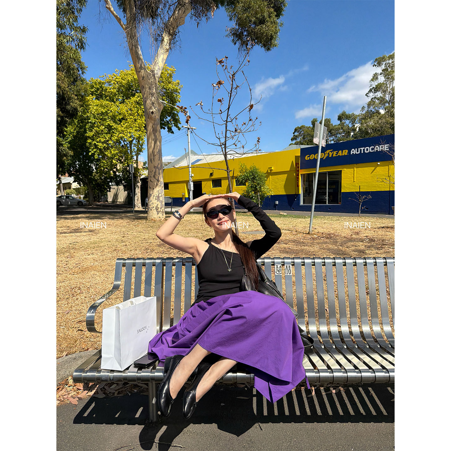 INAIEN笑笑家 "Вальс" уникальная красивая полуюбка скрывающая недостатки фигуры на весну 2026