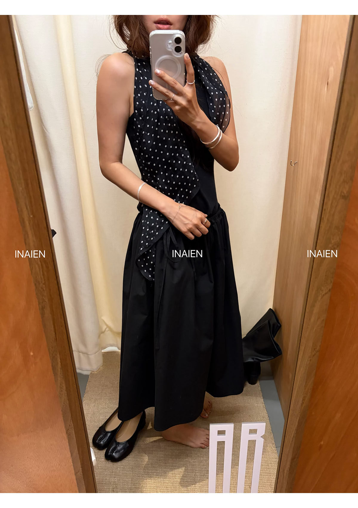 INAIEN笑笑家 "Вальс" уникальная красивая полуюбка скрывающая недостатки фигуры на весну 2026