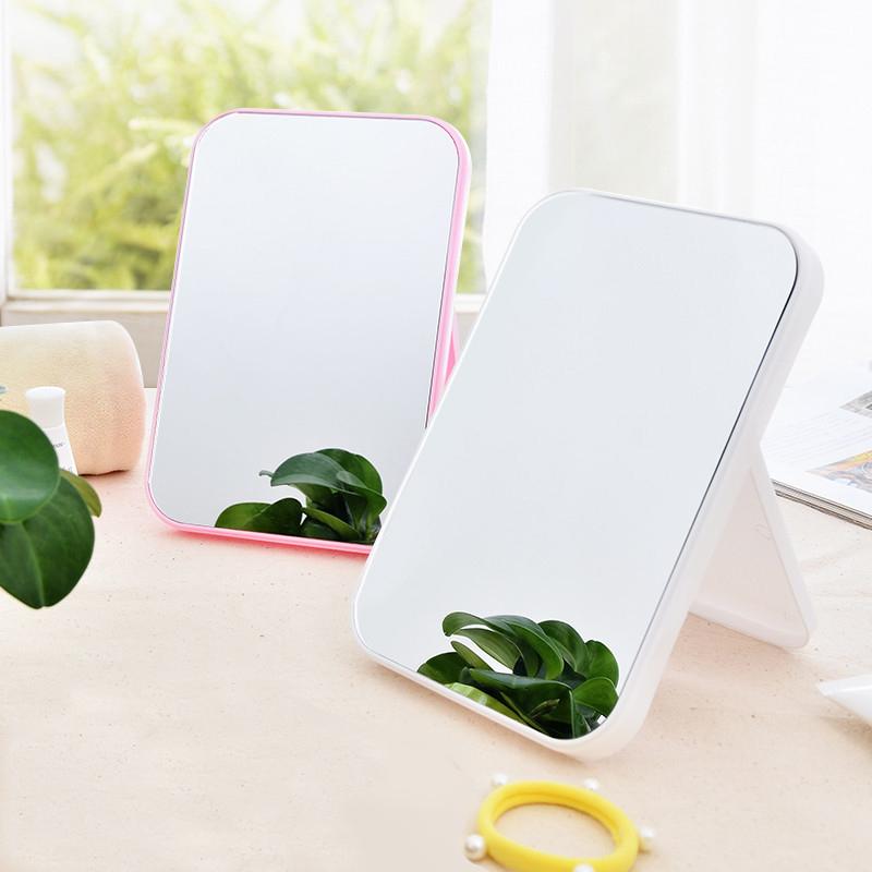 Creative Desktop Makeup Mirror Makeup Mirror Desktop Makeup Dressing Princess Mirror Simple Folding Beauty Large Makeup Mirror
