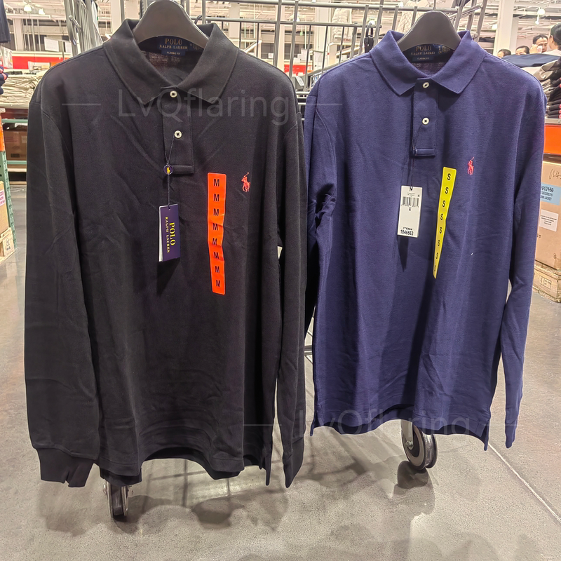 Polo Ralph Lauren Men's Long-Sleeved Polo Shirt Pure Cotton Base Shirt Authentic from Costco Polo Ralph Lauren Men's Long-Sleeved Polo Shirt Pure Cotton Base Shirt Authentic from Costco
