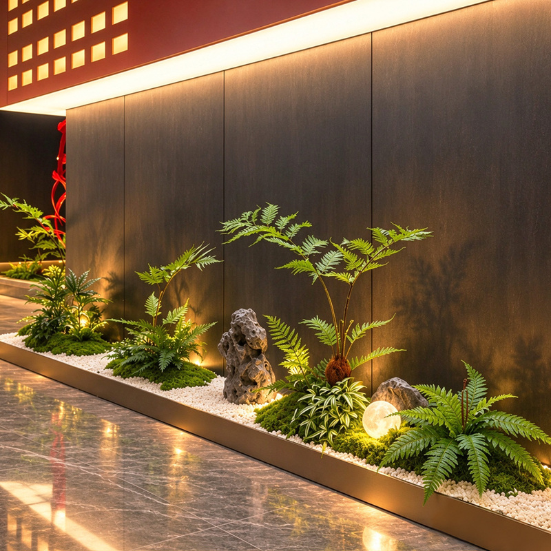 High-Quality Simulated Green Plant Landscaping, Simulated Ferns and Tree Plants, Bonsai, Interior Decoration, Green Plant Landscaping Design High-Quality Simulated Green Plant Landscaping, Simulated Ferns and Tree Plants, Bonsai, Interior Decoration, Green Plant Landscaping Design