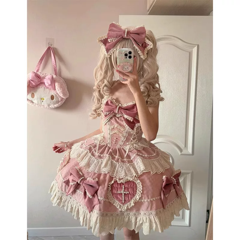 Голубое платье, маленький костюм принцессы, стиль Lolita, Lolita Jsk