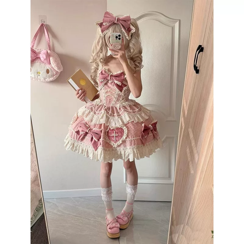 Голубое платье, маленький костюм принцессы, стиль Lolita, Lolita Jsk