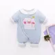 Bộ đồ liền thân cotton mỏng cho mùa thu và mùa đông mặc cho nam và nữ Trẻ sơ sinh vào mùa đông cộng với quần áo cotton hakama độn bông đi bộ - Áo liền quần