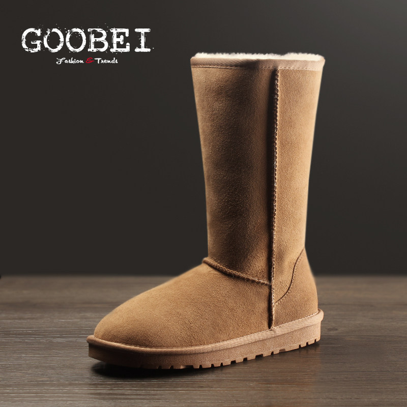 GOOBEI/ зимние сапоги Goobei, новинка 2025 года, пара зимних леггинсов из овечьей шерсти с высокой талией, непромокаемые хлопчатобумажные сапоги Изображение 1