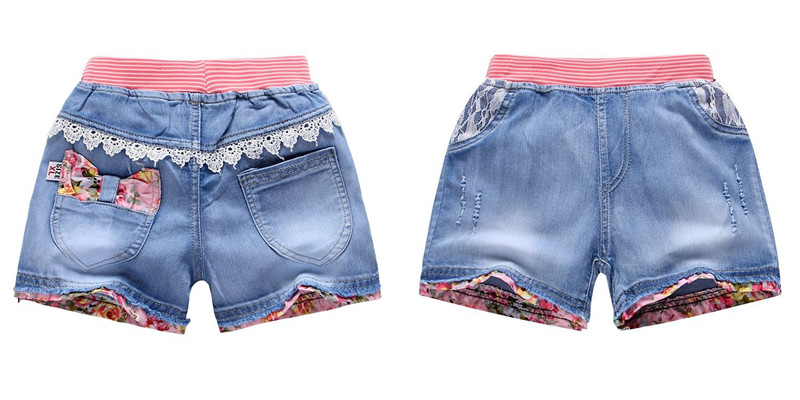 Trai quần short denim 2018 trẻ em mới của quần áo cô gái mùa hè bé năm quần quần trẻ em phần mỏng 3-12 tuổi