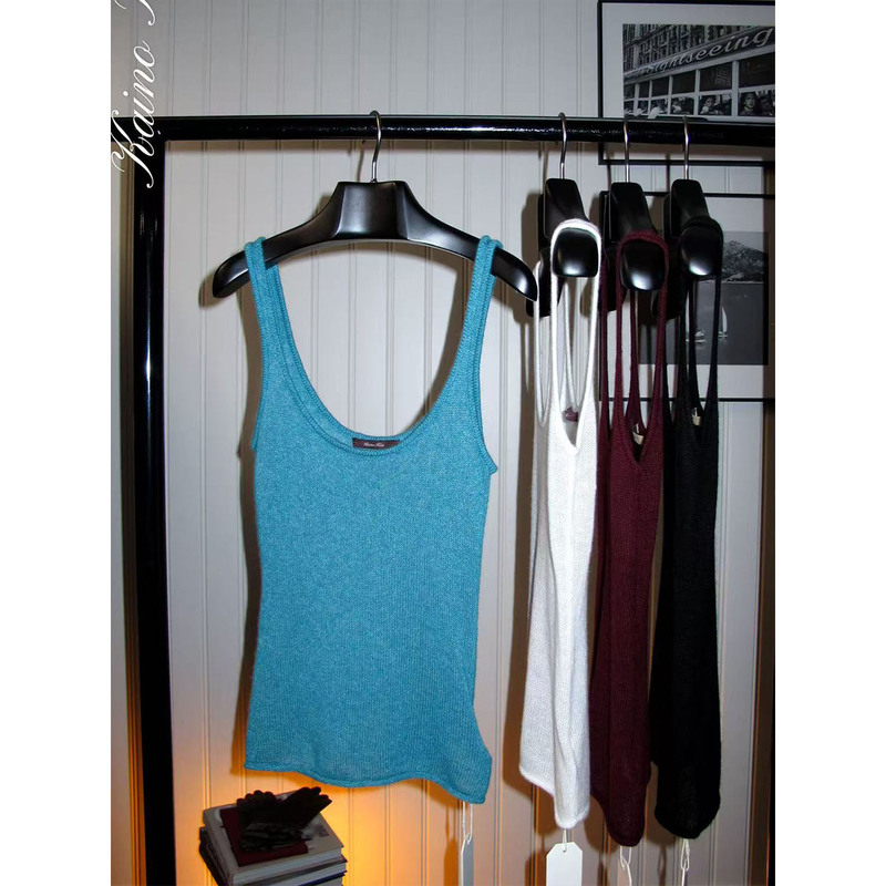 Kaino Ken Mason 2026 Autumn New Loose Slimming Design U-Neck Merino Wool Knitted Camisole