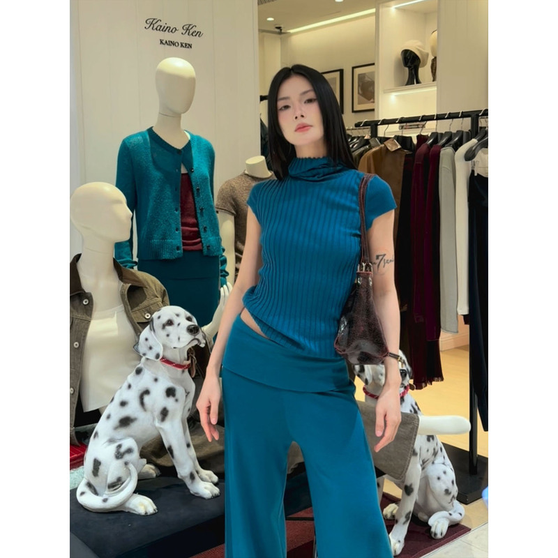 Mason Kaino Ken2026 New Autum Style Slim Fit High Collar Sleeveless Wool Knit Top Mason Kaino Ken2026 New Autum Style Slim Fit High Collar Sleeveless Wool Knit Top