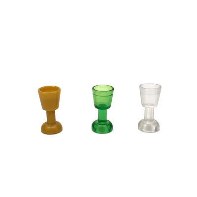 The small particle building block cup and water cup are compatible with the 2343 tall wine glass MOC bar scene props