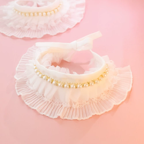 Цветной кружевной белый шарф, чокер, аксессуар, слюнявчик, нагрудник