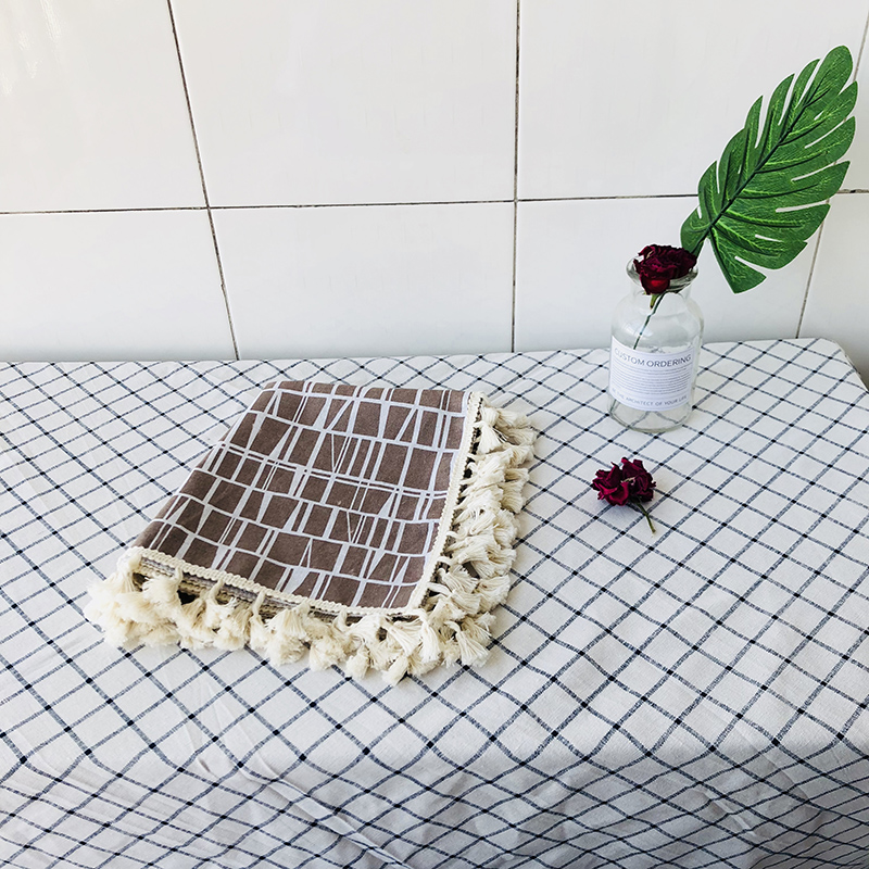 Khăn trải giường bằng vải lanh bàn phủ bụi máy in máy tính chống bụi vải bàn vải khăn trải bàn cà phê vải đa năng mẫu khăn trải bàn đẹp