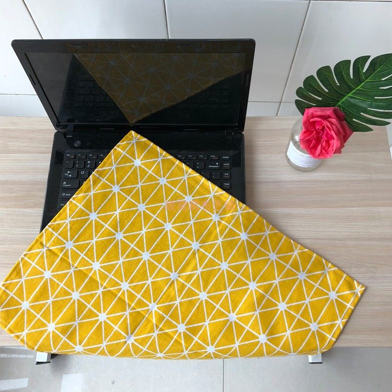 Notebook dust cloth computer dust cover small fresh cover towel cotton linen linen multi-purpose towel dust-proof printer small cover cloth cover