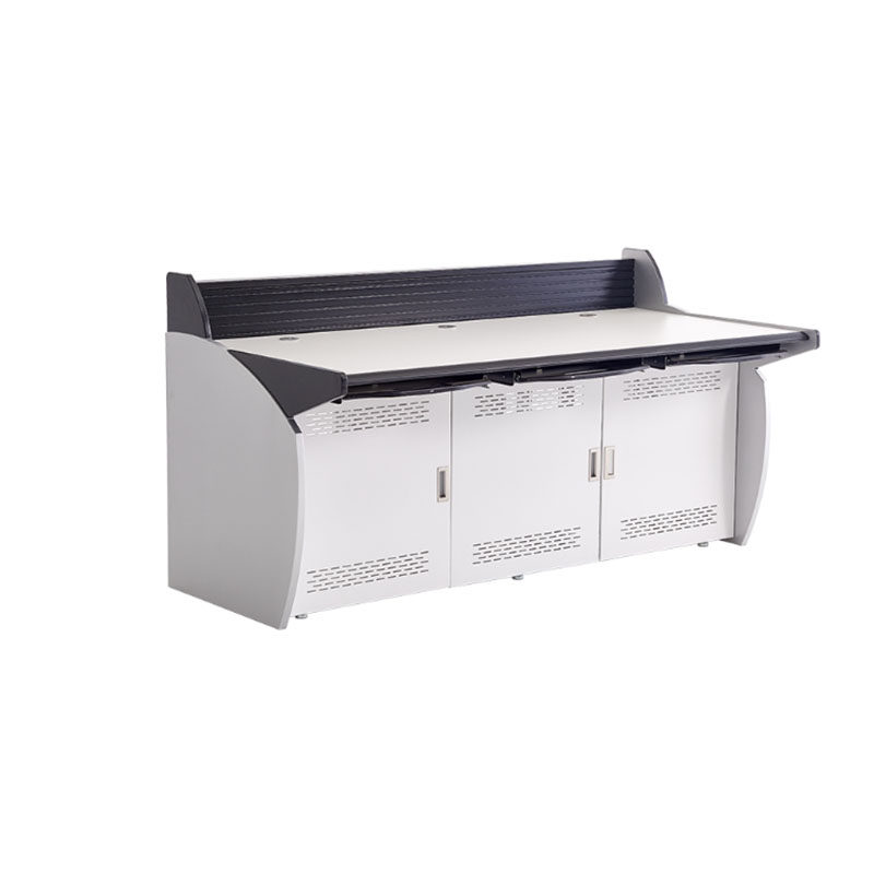 Triple multi-connected monitoring console desk command center dispatching console monitoring room workbench control table customization