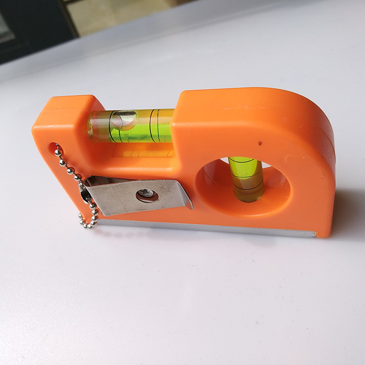 Mini-pull-chain horizontal ruler strong magnetic aluminium alloy hanging buckle type gradienter small mini portable level measuring instrument