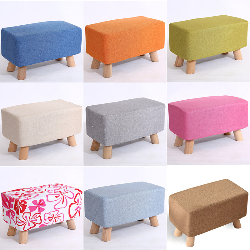 Small stool home fabric long ottoman lazy door changing shoe stool creative low stool small bench adult footstool