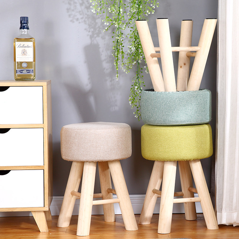 Net red stool bedroom small sofa modern minimalist lazy cute bedroom girl solid wood dressing table makeup chair