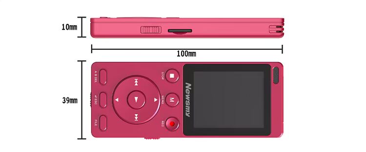 may nghe nhac mp3 Newman RV35 ghi âm Máy nghe nhạc MP3 mini Walkman học tiếng Anh học sinh nghe ngoài thẻ MP4 máy mp3 sony