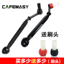 Coffee machine hair brush nylon anti-scalding head cleaning brush elbow stiff wool Italian Semi-Automatic Coffee Machine special appliance