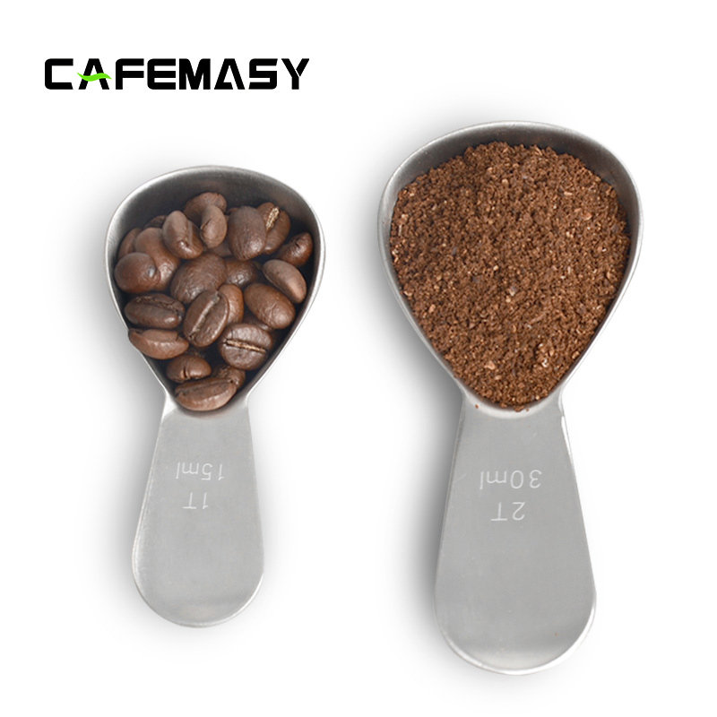 Coffee bean spoon Stainless Steel Metering Spoon Long Handle 10g 15g thickened Bean Spoon Milk Tea Spoon Quantity Spoon Coffee Powder Spoon