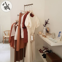 Clothing store Nakajima rack floor standing solid stainless steel silver display hanger womens clothing store shelf display rack