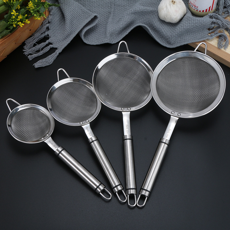 304 stainless steel leaking net oil filter net fish oil soy milk juice milk tea flour filter screen ultra-fine kitchen commercial