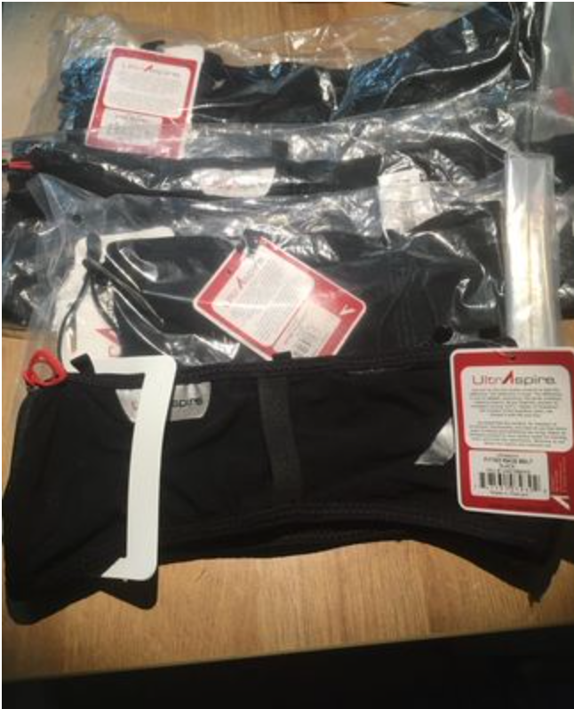 UltrAspire Fitted Race Belt Running Fanny Pack Ultralight Watch Invisible Belt