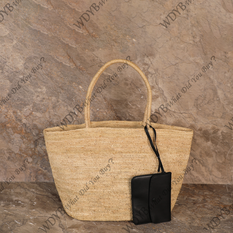 What Do You Believe? | Tr-Oregon Bag Imported Raffia + Imported Sheepskin Leather Row Casual Woven Tote Bag What Do You Believe? | Tr-Oregon Bag Imported Raffia + Imported Sheepskin Leather Row Casual Woven Tote Bag