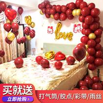 Net red romantic creative proposal gem red balloon decoration package wedding new house bedroom layout floating air balloon