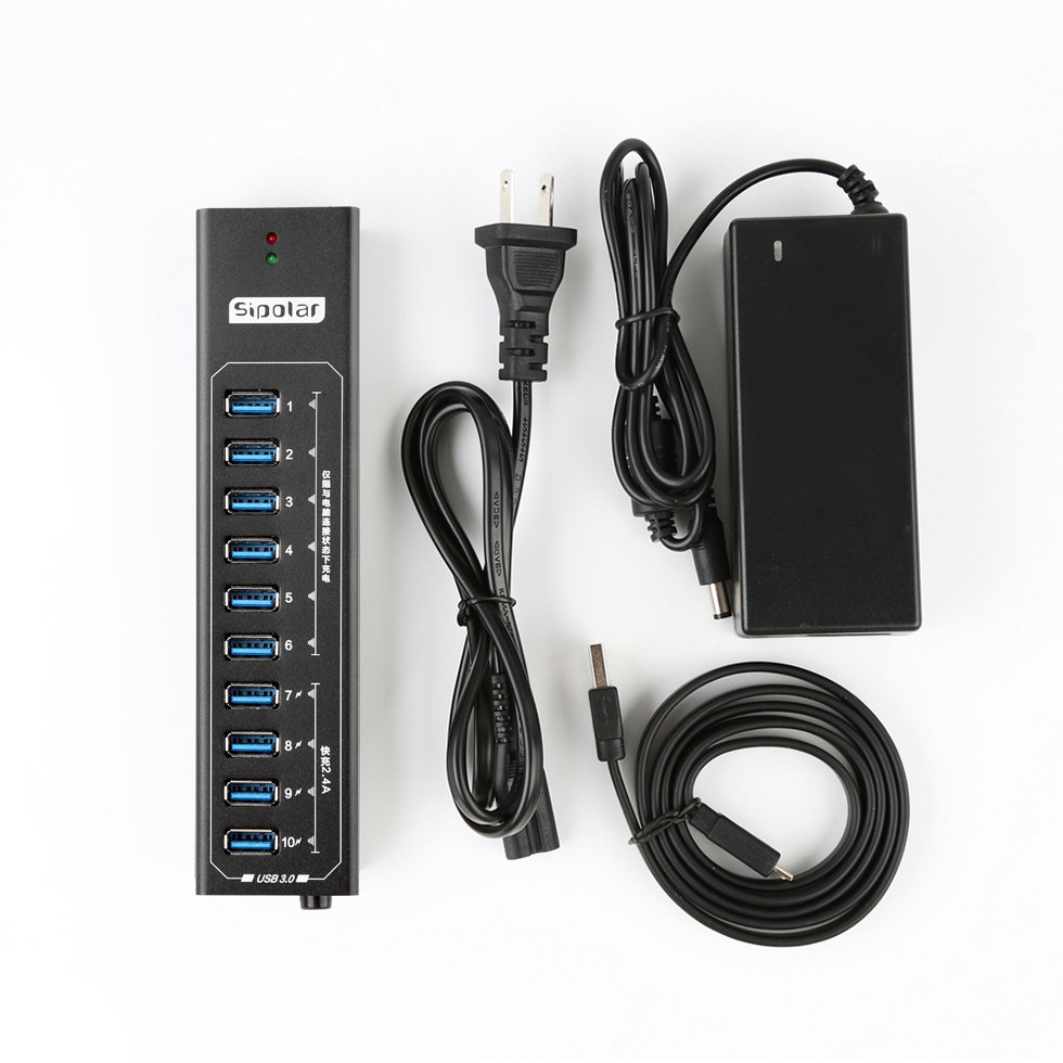 Xipulai computer USB3 0 extension line 10 external power supply desktop high-speed expansion hub multi-port hub