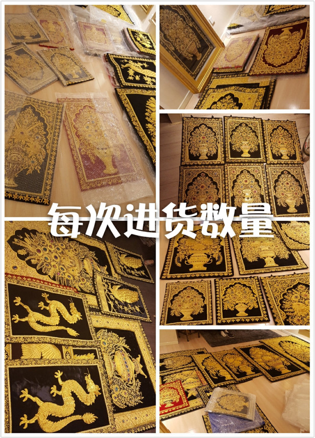 Ả Rập Dubai lụa vàng tấm thảm đá may mắn cornucopia Iran Ấn Độ sơn tường băng thủ công - Tapestry thảm treo tường anime