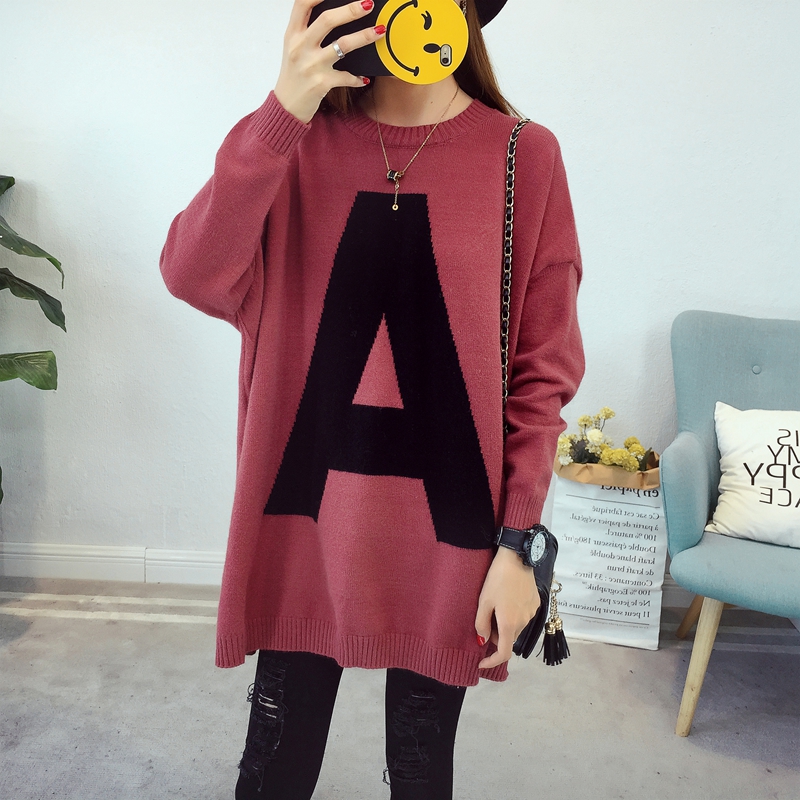Phụ nữ mang thai Chao Ma mùa thu áo len rộng tay áo sơ mi dài tay đáy quần dài đoạn đầu phụ nữ mang thai áo len shop bầu đẹp