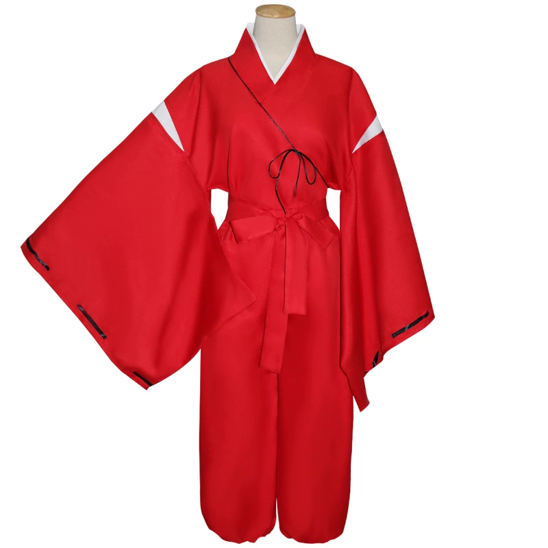 Inuyasha toàn bộ trang phục cosplay quần áo nam màu đỏ kimono samurai quần áo anime xung quanh - Cosplay