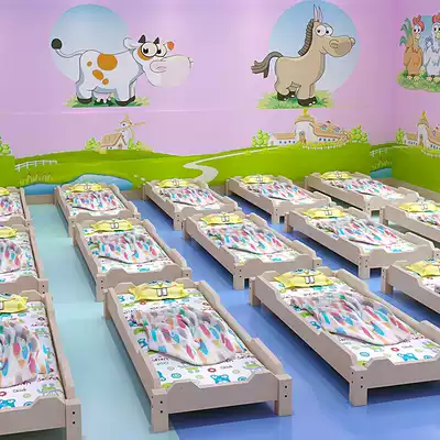 Trusteeship bed for children's park bed special children's solid wood bed for primary school students lunch bed stacked afternoon bed reinforced sleeping bed