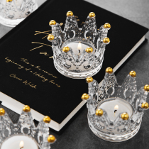 Nordic candle plating Crown Candlestick model room dining room table ornaments aromatherapy candlelight dinner romantic wedding decoration