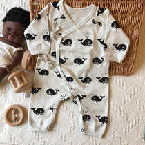 Baby one-piece clothes pure cotton long sleeve pyjamas newborn clothes spring autumn and summer suit first baby and baby khae climbing suit