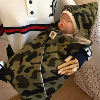 Newborn cotton is newborn baby spring and autumn warm quilt baby multi-use camouflage blanket cover