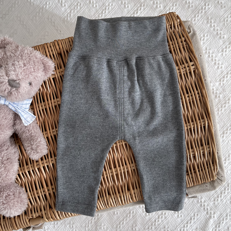 Newborn baby in spring and autumn pants can open up high waist belly pants outside wearing birth baby pants and pants