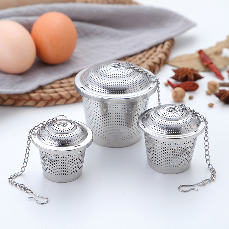 Anti-roll upright 304 stainless steel seasoning ball bag tea maker Soup Taste Treasure filter Home Halogen Seasoning Box