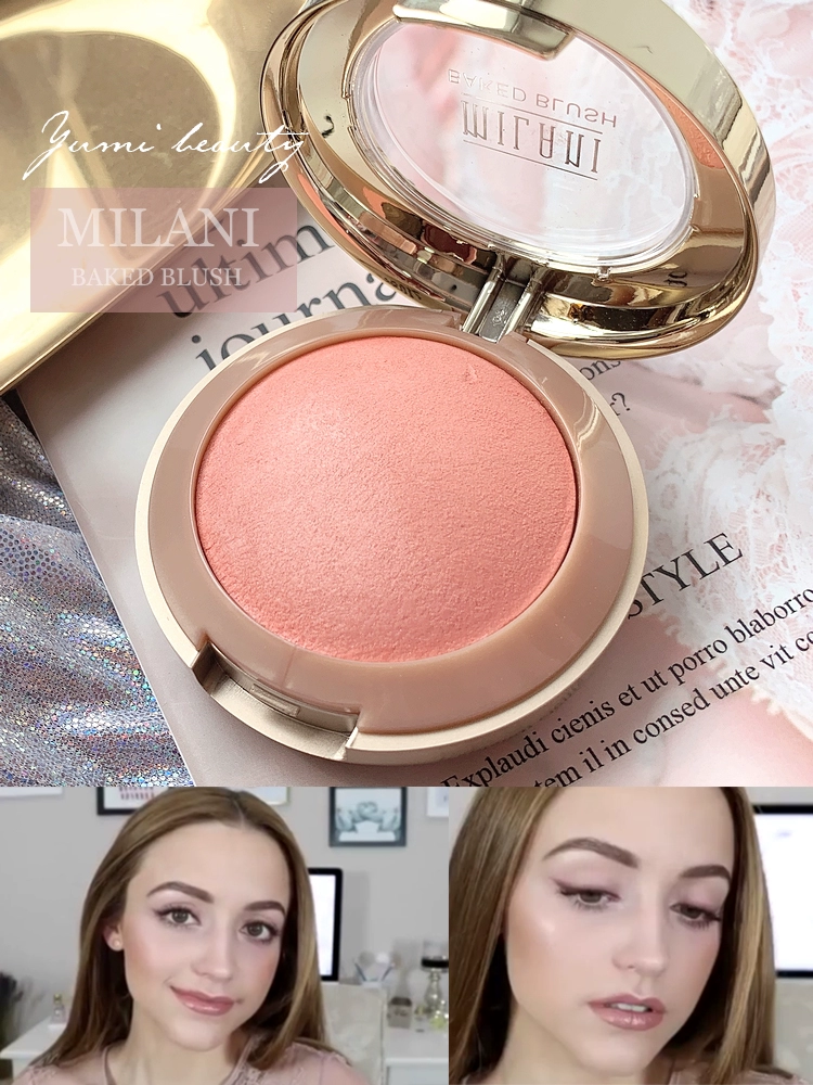 Spot | United States Milani mineral baking blush sửa màu và màu highlight bằng cọ tráng gương - Blush / Cochineal