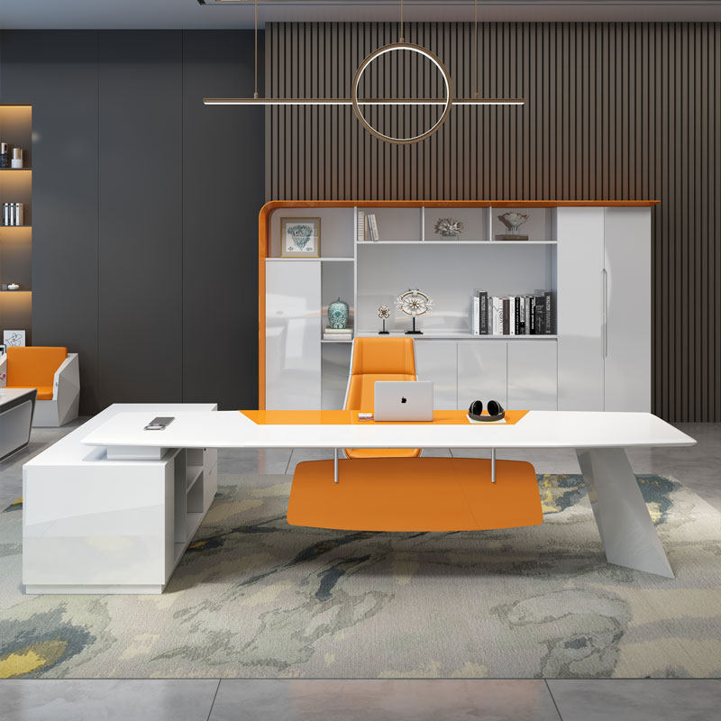 Painted office desk simple modern president table personality manager table supervisor table fashion lady boss table executive desk