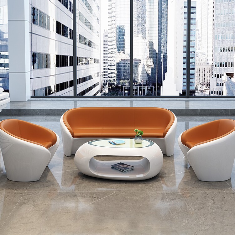 Baking paint office negotiation conference sofa sample house display center leisure area reception hotel reception creative sofa coffee table combination