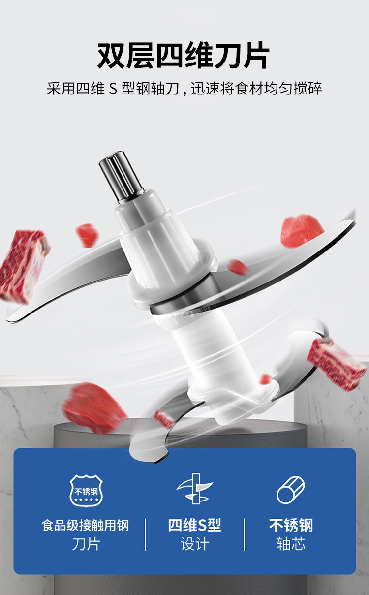 半球 全自动绞肉机 2L 纯铜电机6秒碎肉 图4