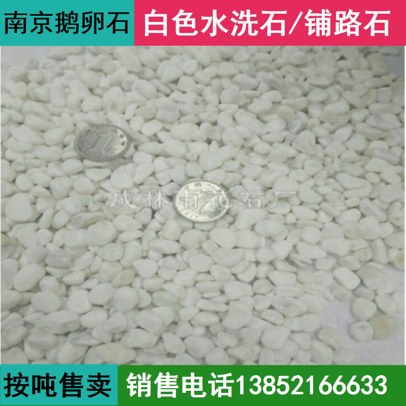 Nanjing white pebble rain pebble washed stone washed rice stone courtyard outdoor garden paving rock decorated stone