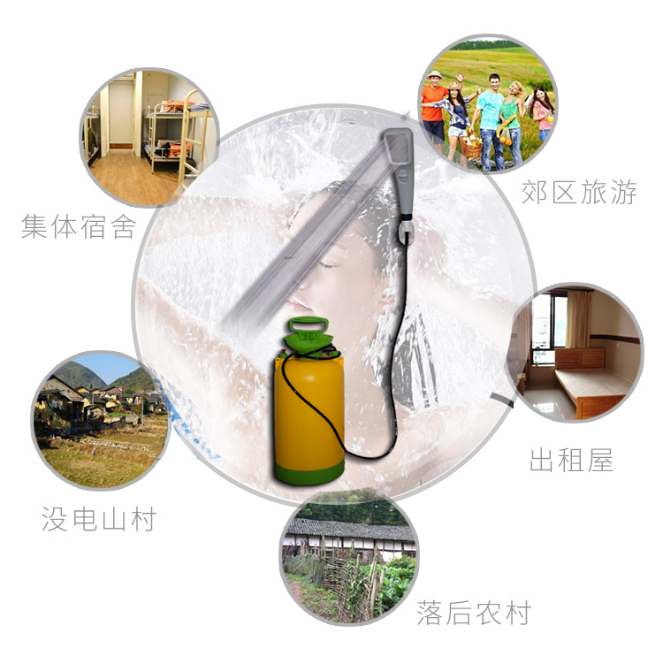 Áp lực loại đơn giản di động ngoài trời lĩnh vực cho thuê xe nhà ở ký túc xá tắm tạo tác tự tắm vòi sen chuyên dụng - Lều / mái hiên / phụ kiện lều quạt treo lều