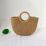 Соломенная сумка, пляжный ремешок для сумки на одно плечо, портативная вместительная и большая барсетка ручной работы, популярно в интернете