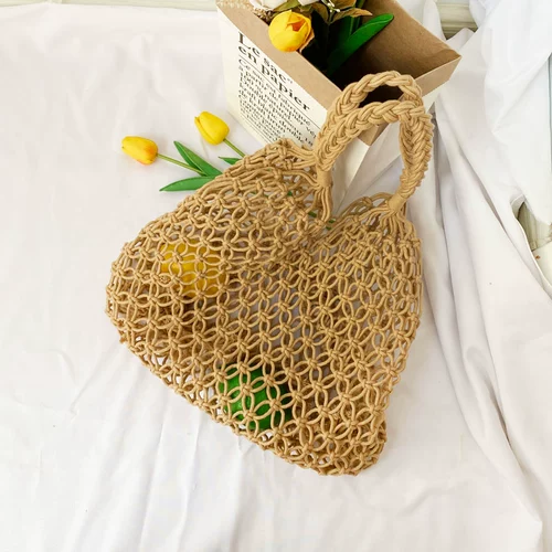 Брендовая соломенная пляжная летняя сумка